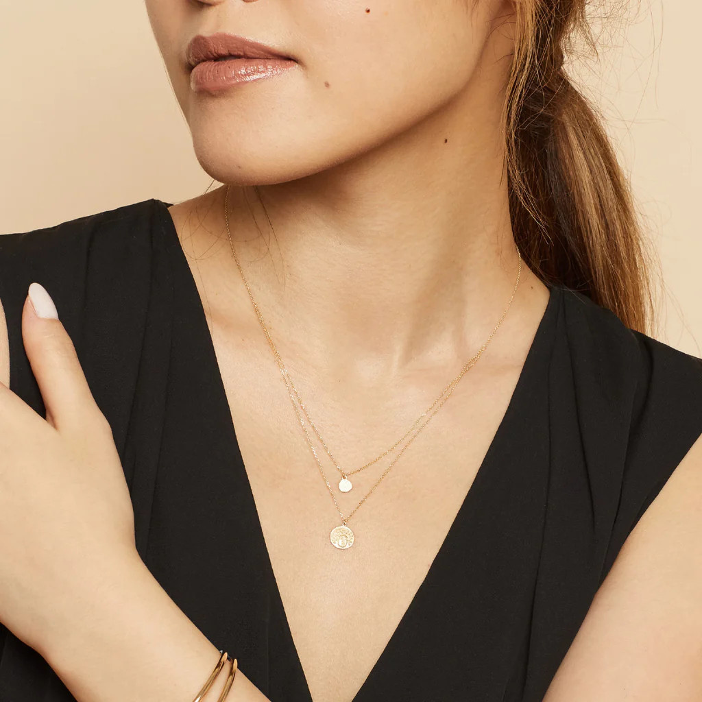 Greek Medallion Layered Necklace | Oradina