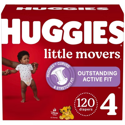 Huggies Little Movers Diapers - Size 4 - 120ct | Target