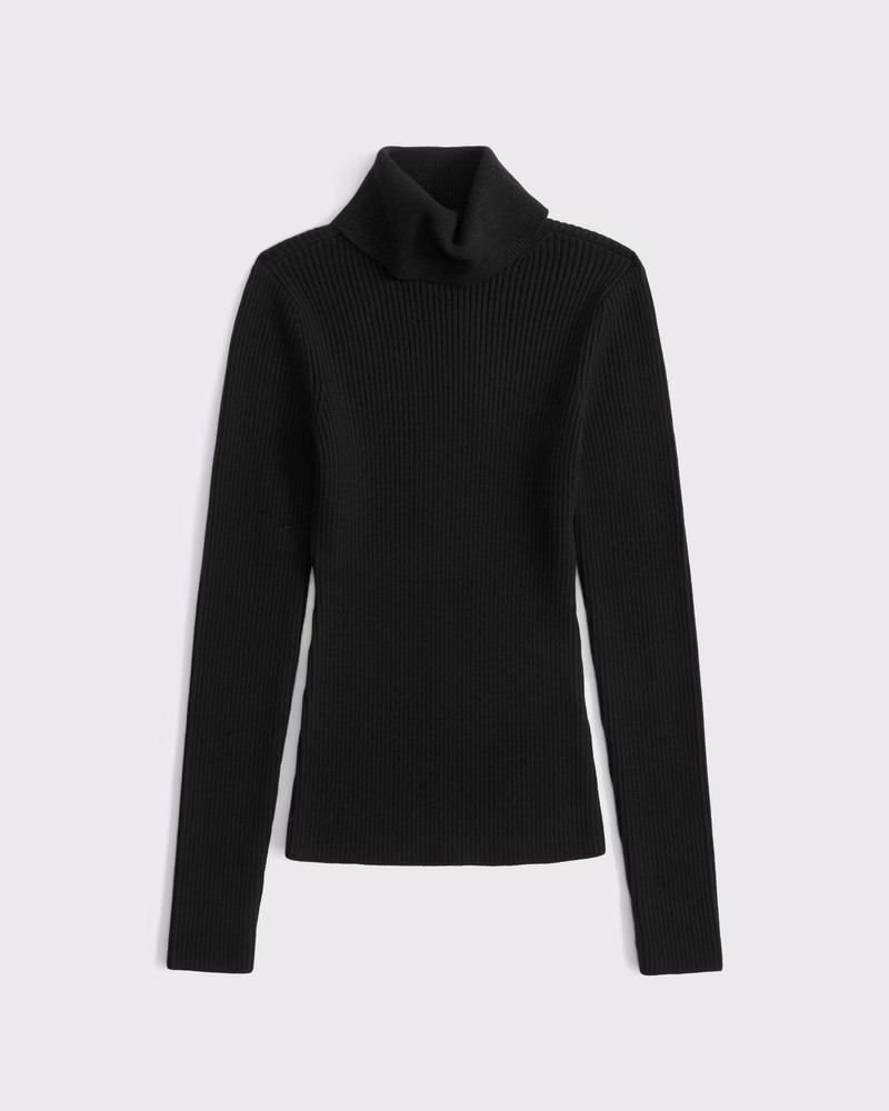 LuxeLoft Slim Ribbed Turtleneck Top | Abercrombie & Fitch (US)