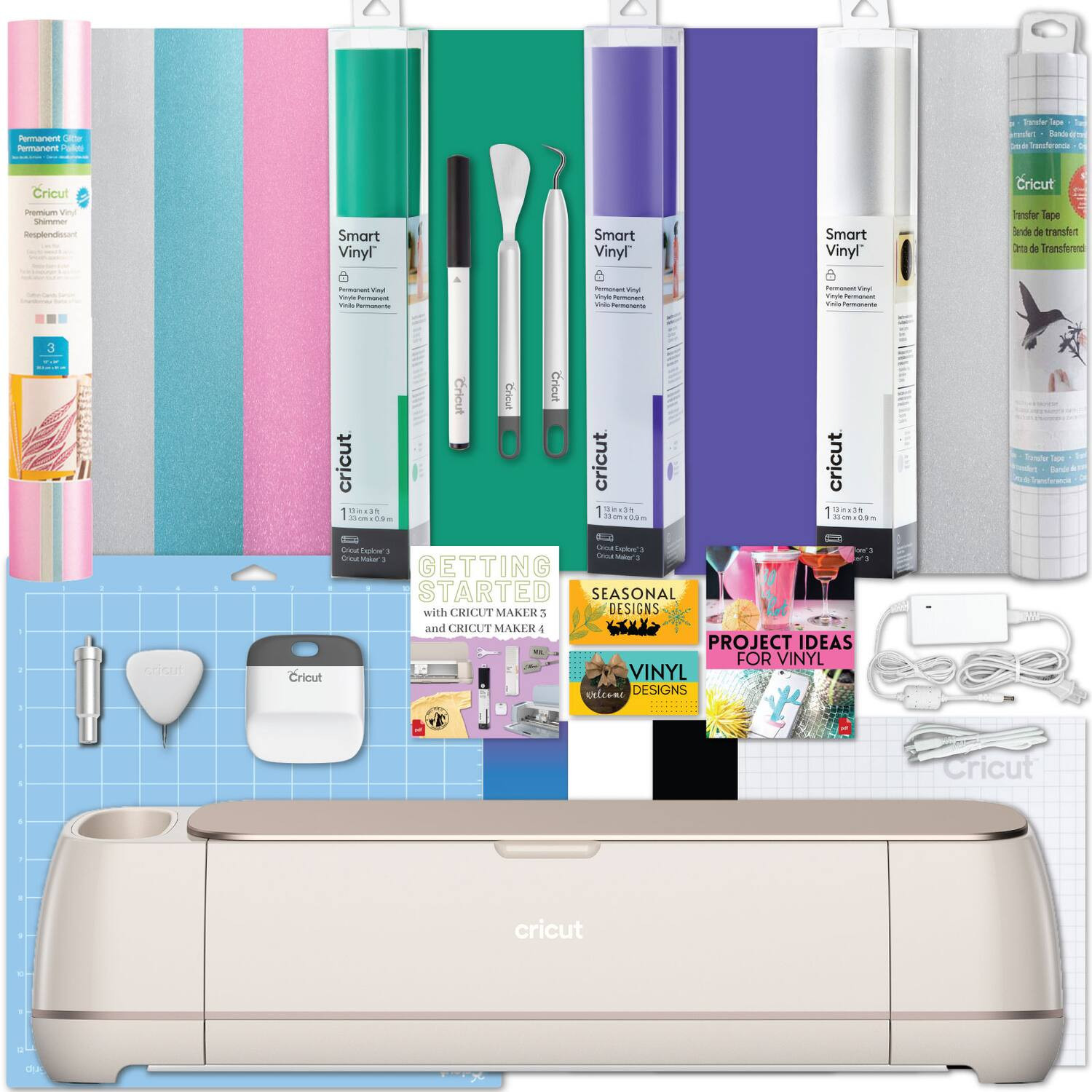 Cricut - Maker 4 Cutting Machine with Smart Vinyl Rolls Bundle | Best Buy U.S.