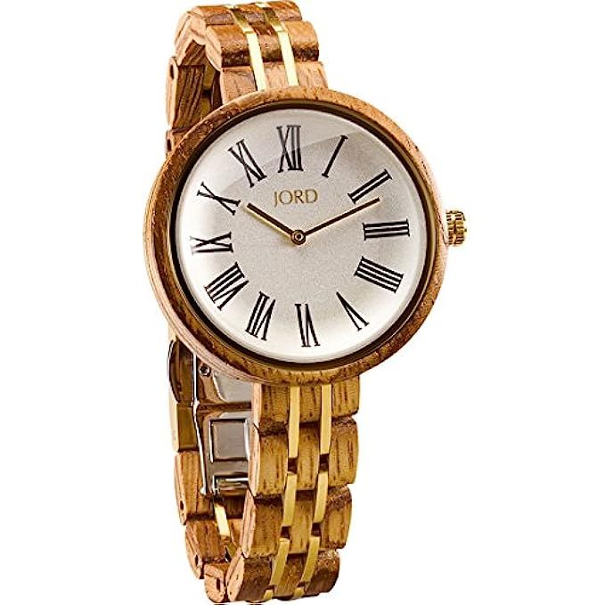 JORD Wooden Wrist Watches for Women - Cassia Series/Wood and Metal Watch Band/Wood Bezel/Analog Quar | Amazon (US)
