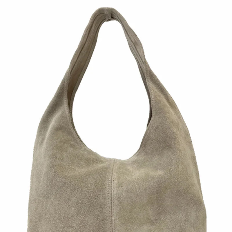 Sostter Stone Soft Suede Premium Leather Hobo Bag - Brown | Verishop
