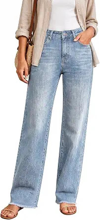 Women's High Waisted Stretchy Straight Leg Jeans Tummy Control Pants | Amazon (US)