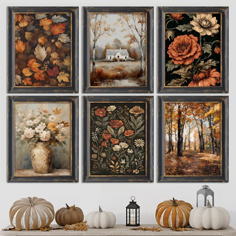 SET of 6 Autumn Edition Printed & Mailed-vintage, Fall Decor, Cottagecore, Farmhouse, Thanksgivin... | Etsy (US)