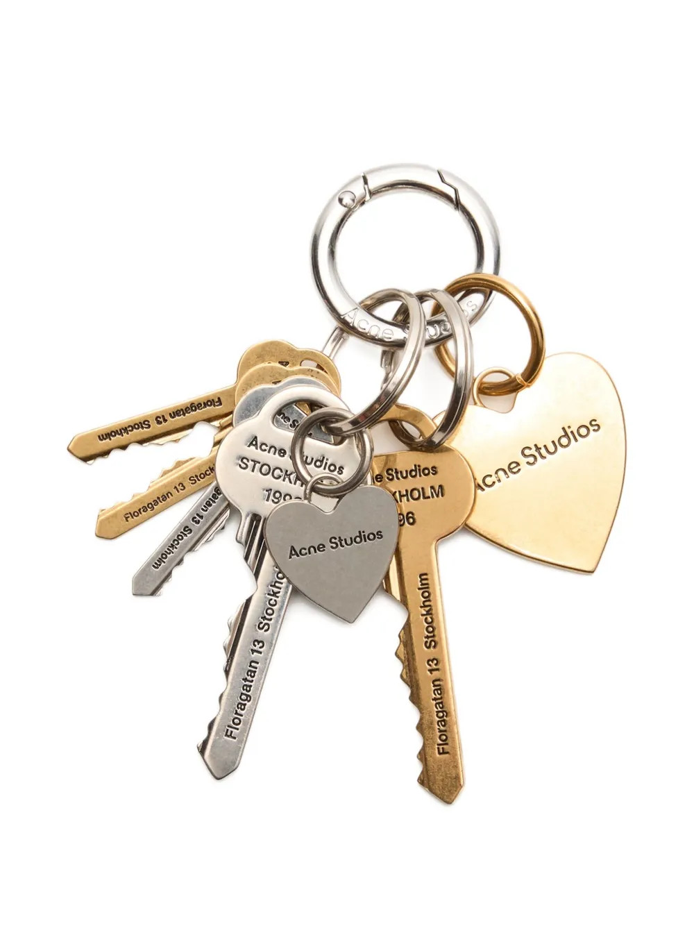 heart-shaped brass keyring | Farfetch Global