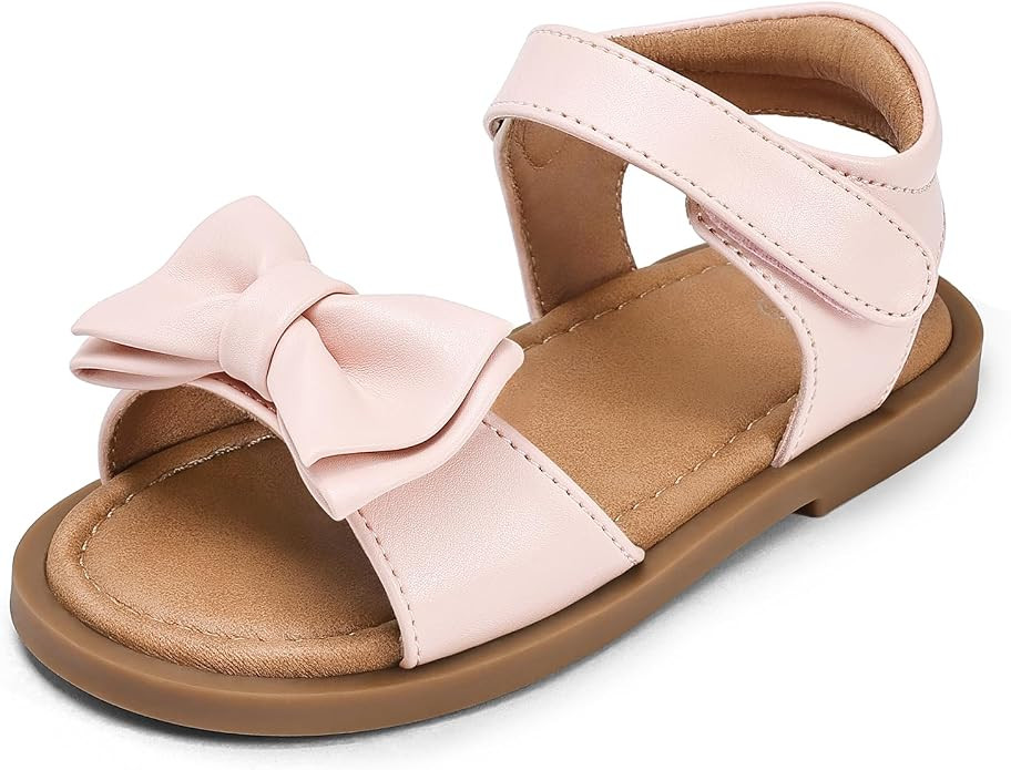 K KomForme Girls Cute Open Toe Summer Dress Sandals | Amazon (US)