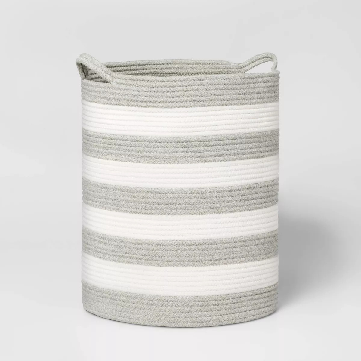 Extra Large Striped Coiled Kids' Rope Basket Gray - Pillowfort™ | Target