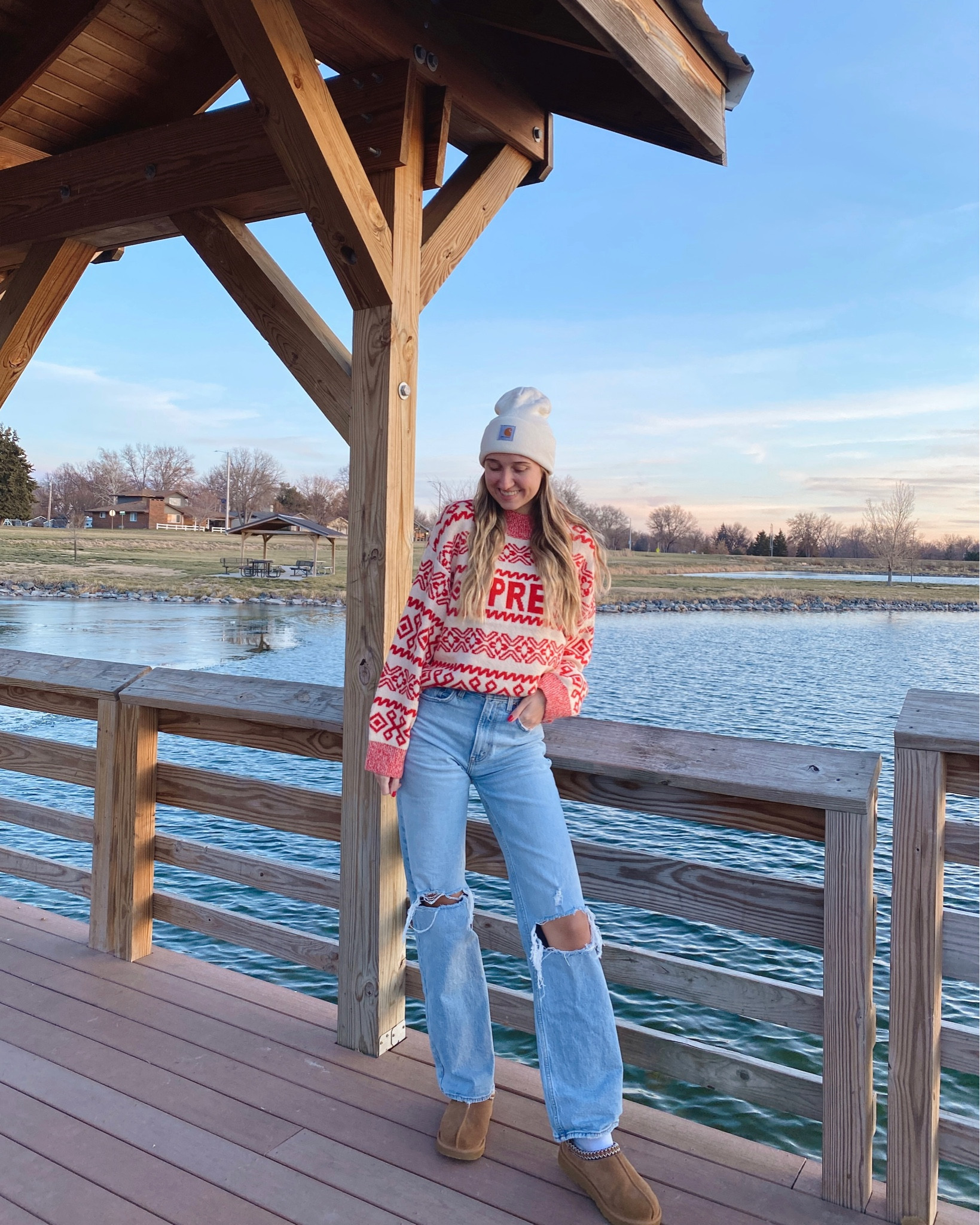 sweater: size large
jeans: size 26 long

winter outfit, red sweater, christmas outfit, winter fashion

#LTKstyletip #LTKsalealert #LTKSeasonal