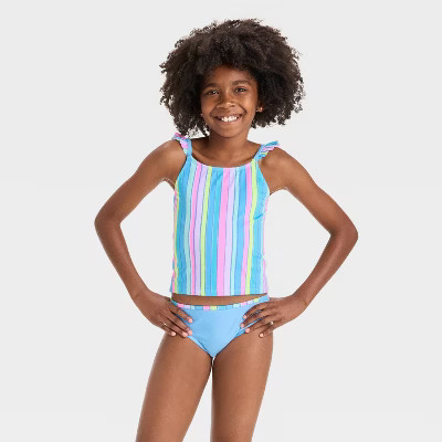 Girls' Coast Striped Tankini Set - Cat & Jack™ | Target