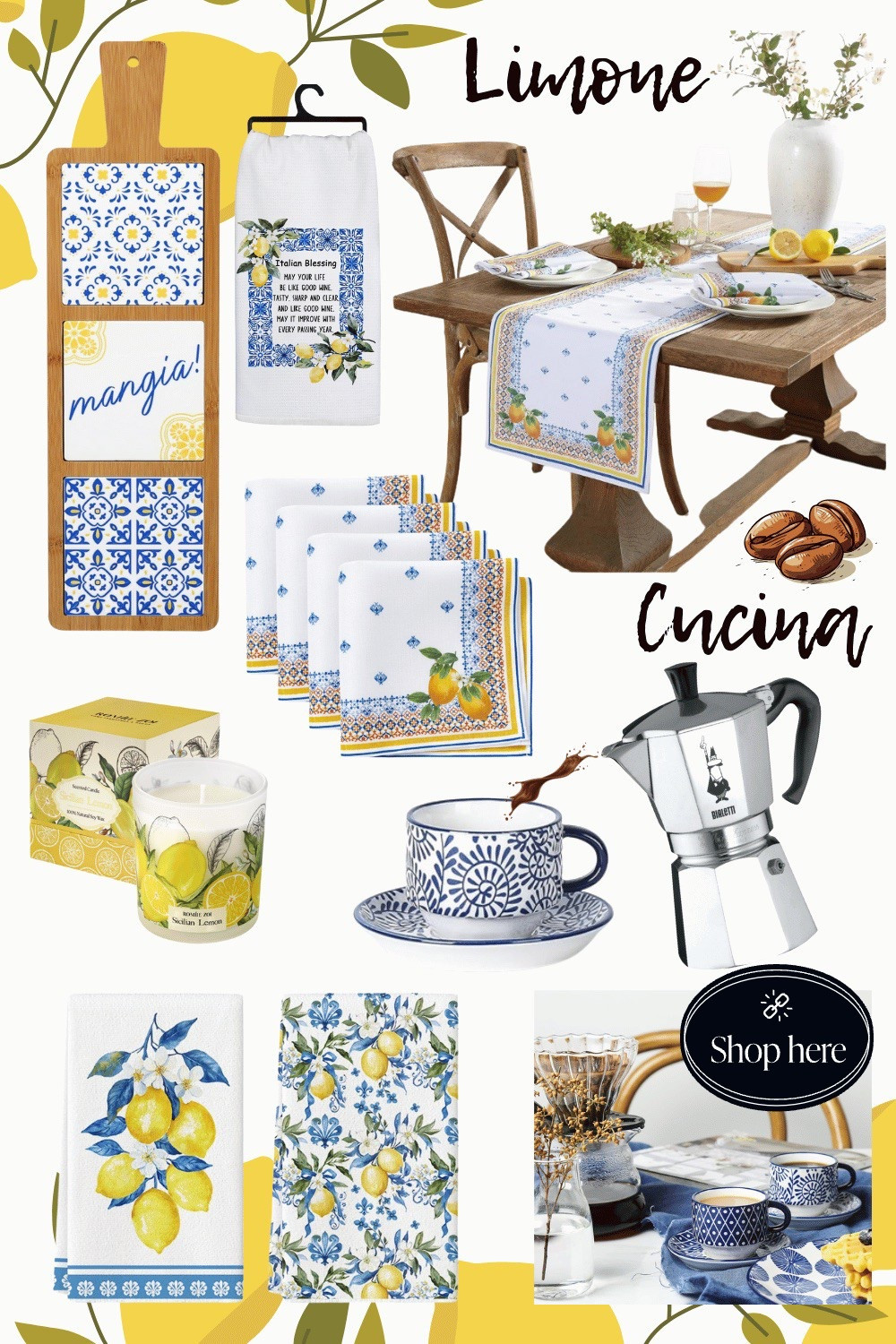 Italian Lemon Home Decor: 🍋Lemon Decor for the kitchen, dining room, & home. Inspired by my trip to Italy 🇮🇹 home decorating 

#LTKHome