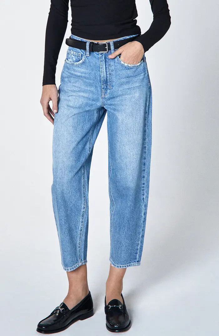 Taylor High Waist Crop Barrel Leg Jeans | Nordstrom