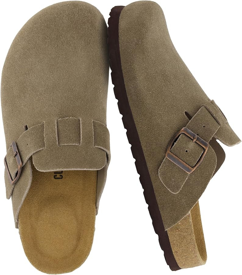 CUSHIONAIRE Hana - Genuine Leather Suede Classic Clog Womens Shoes - Slip On Mule Comfortable Sho... | Amazon (US)