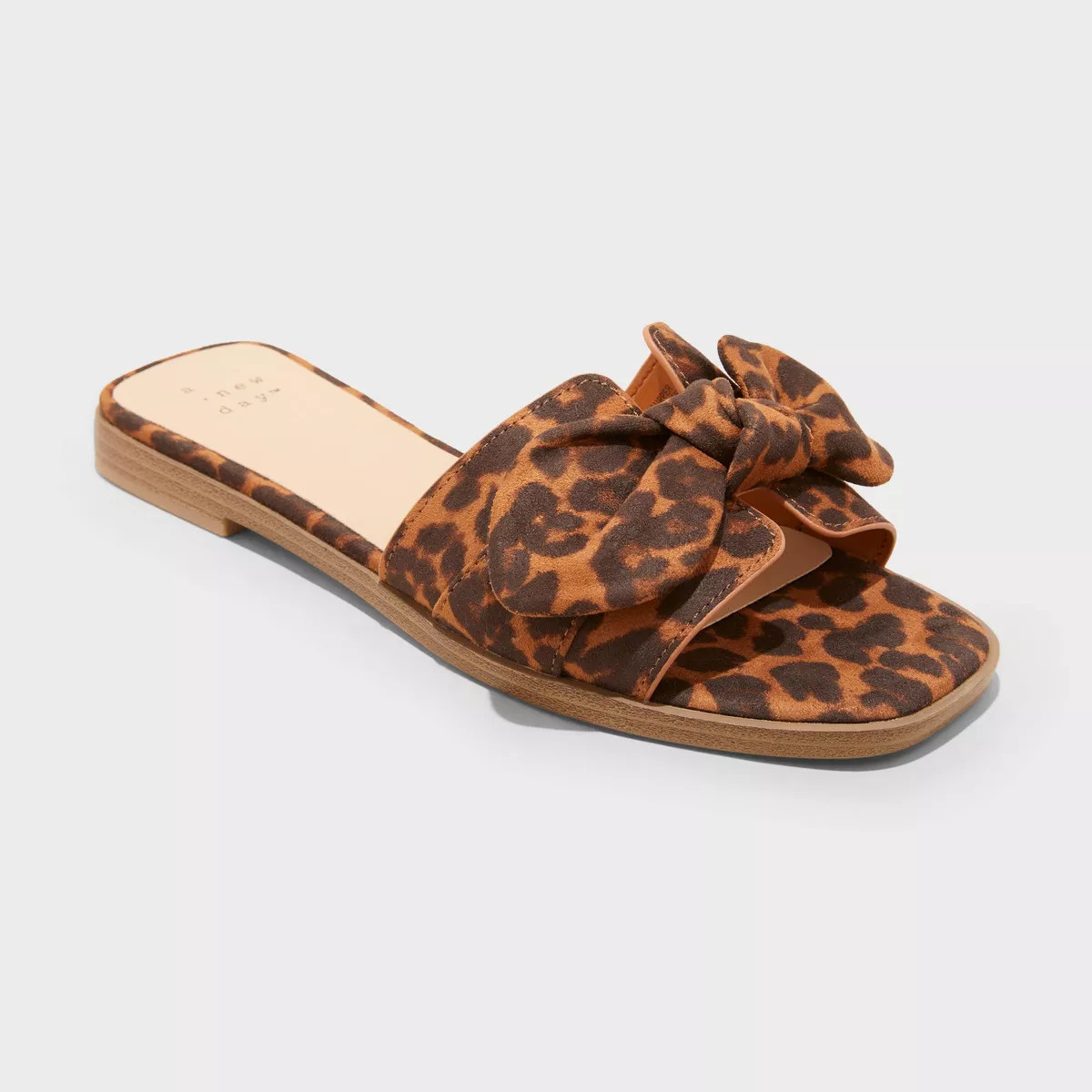 Women's Maple Knotted Bow Slide Sandals - A New Day™ Black 5 | Target