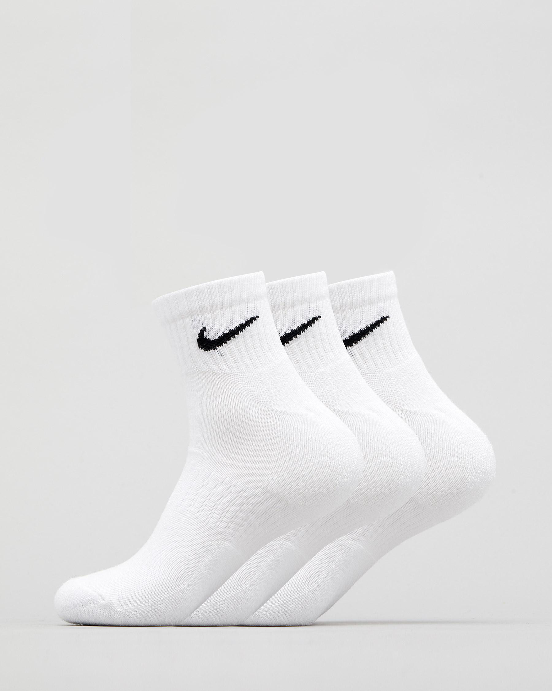 Nike Women's Everyday Cushion Ankle Socks Pack in White Size Medium | City Beach (US)