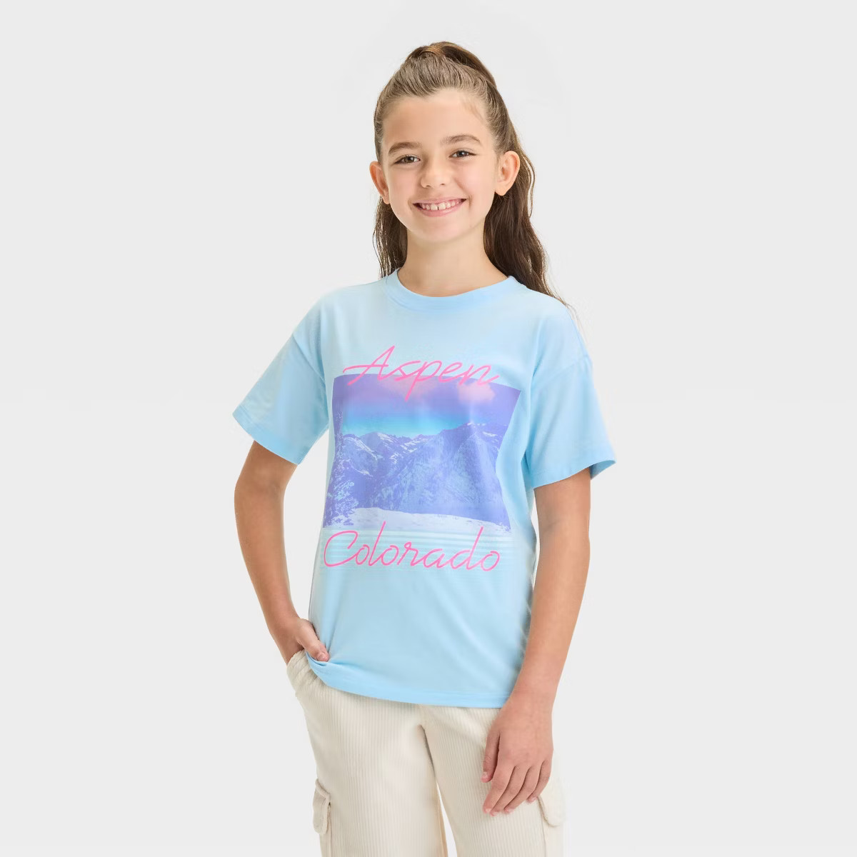 Girls' Short Sleeve Oversized Graphic T-Shirt - Cat & Jack™ | Target