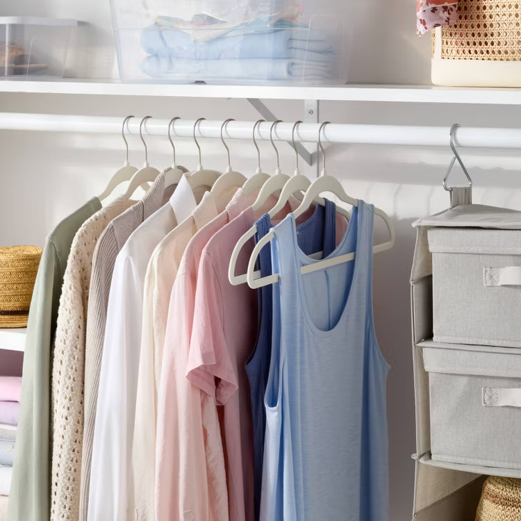 100pk Flocked Suit Hangers White - Brightroom™ | Target