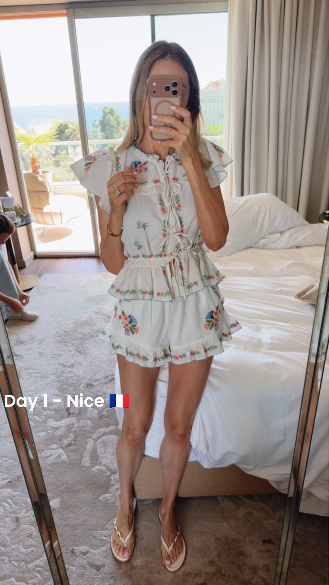 Day 1 Nice 🇫🇷 Elegant & feminine set 
Just the perfect summer set for an European summer 
Wearing a size small, runs tts
Summer outfits

#LTKootd #LTKU #LTKSeasonal