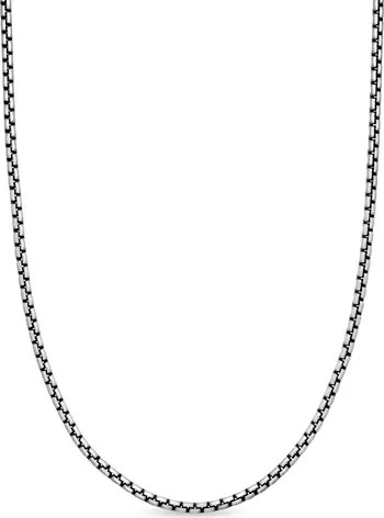 (79)79Men's Box Chain Necklace in Silver, 2.7mmDavid Yurman | Nordstrom