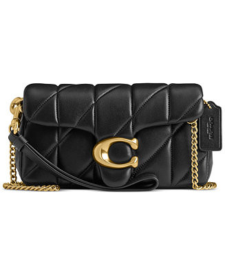 Quilted Pillow Leather Tabby Wristlet with Chain | Macy's