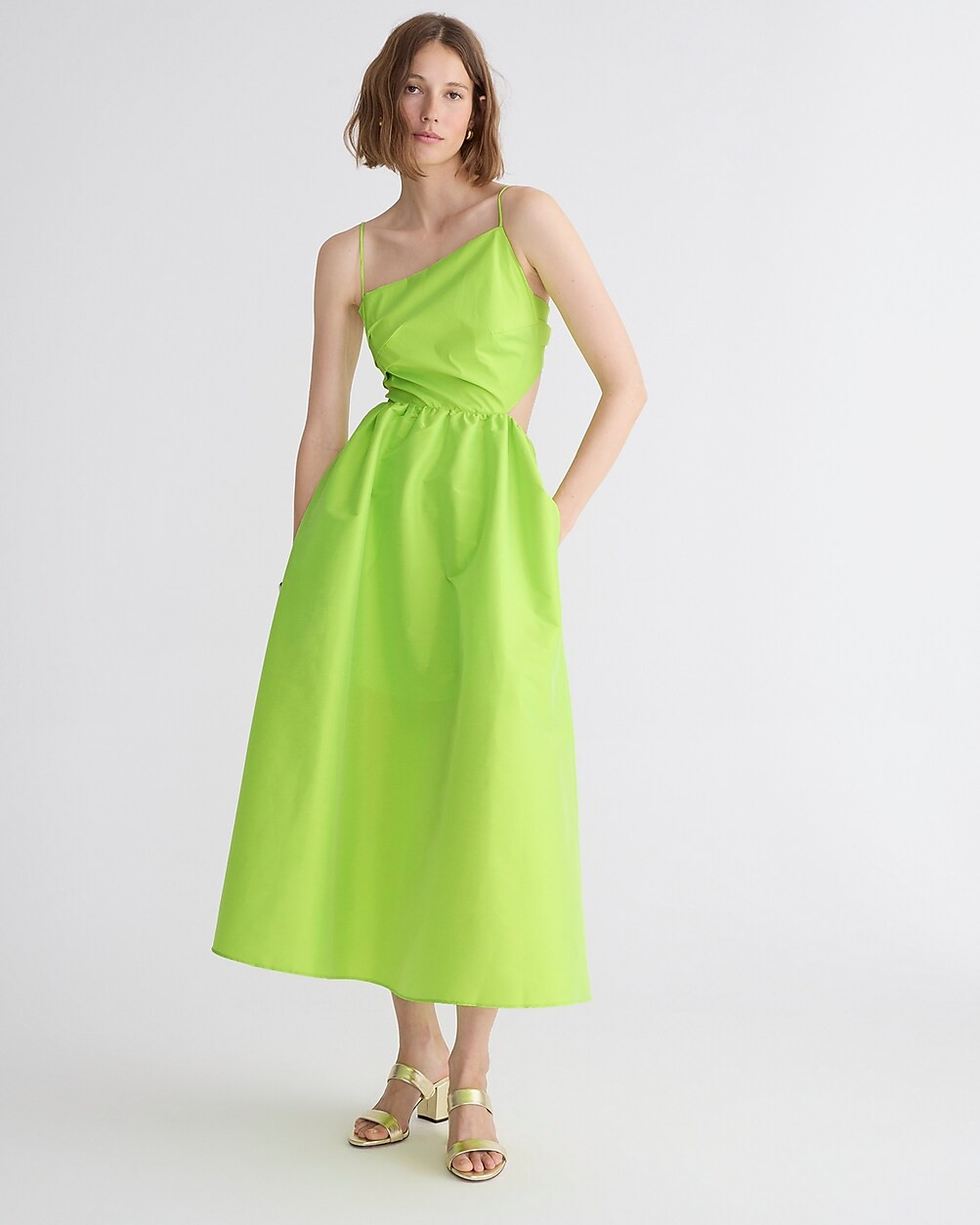 Collection limited-edition taffeta side-cutout midi dress | J. Crew US