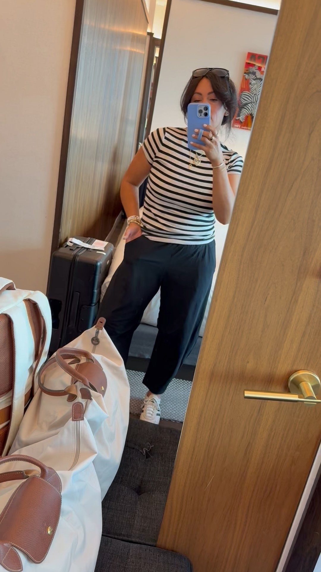 Travel uniform! ✈️ 
• medium tee
• small pants - run big 

#LTKTravel #LTKStyleTip #LTKFindsUnder50