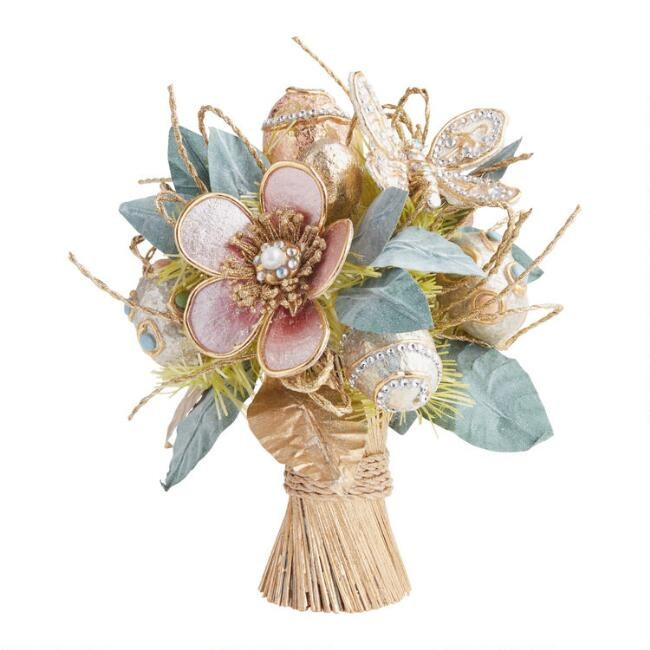 Pier Place Capiz Shell and Wood Curl Easter Bouquet | World Market