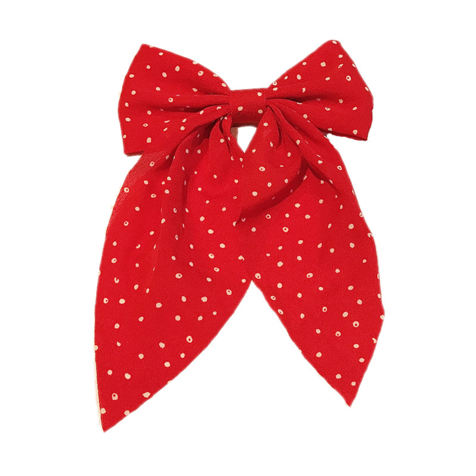 Bow Ribbon Hairpin Red Hair Bow with Metal Clip Wave Point Pattern Lovable Style Durable Long Las... | Walmart (US)