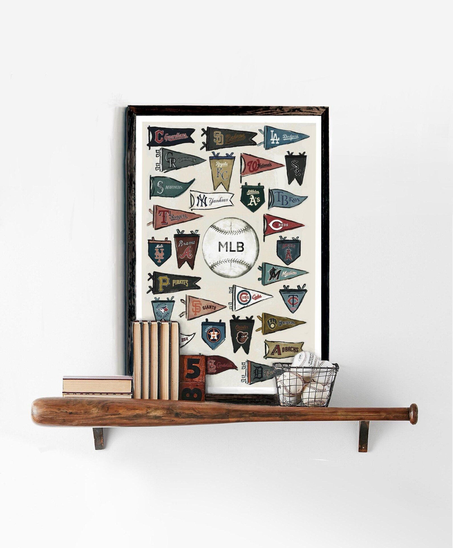 MLB Vintage Poster Print - Etsy | Etsy (US)