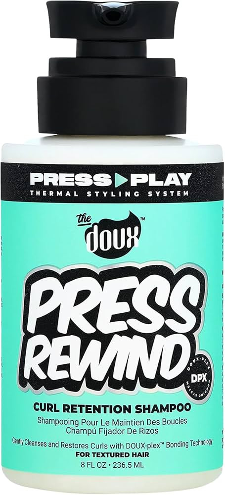 The Doux PRESS REWIND Curl Retention Shampoo for Curly Hair – Anti-Frizz Hydrating Shampoo with... | Amazon (US)