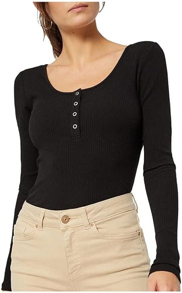 Pieces Women's Pckitte Ls Top Noos B C Long Sleeve | Amazon (UK)