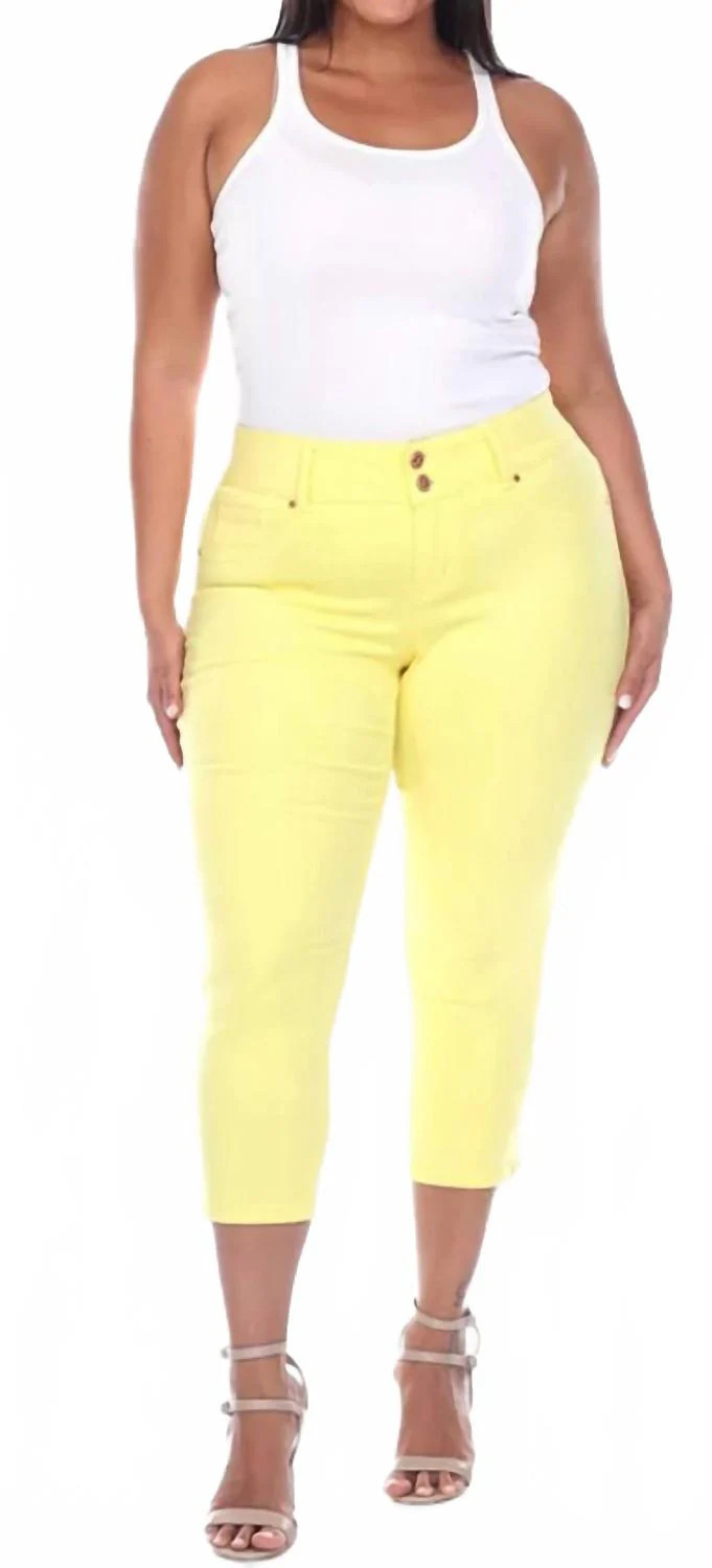 Capri Jeans - Plus In Yellow | Shop Simon