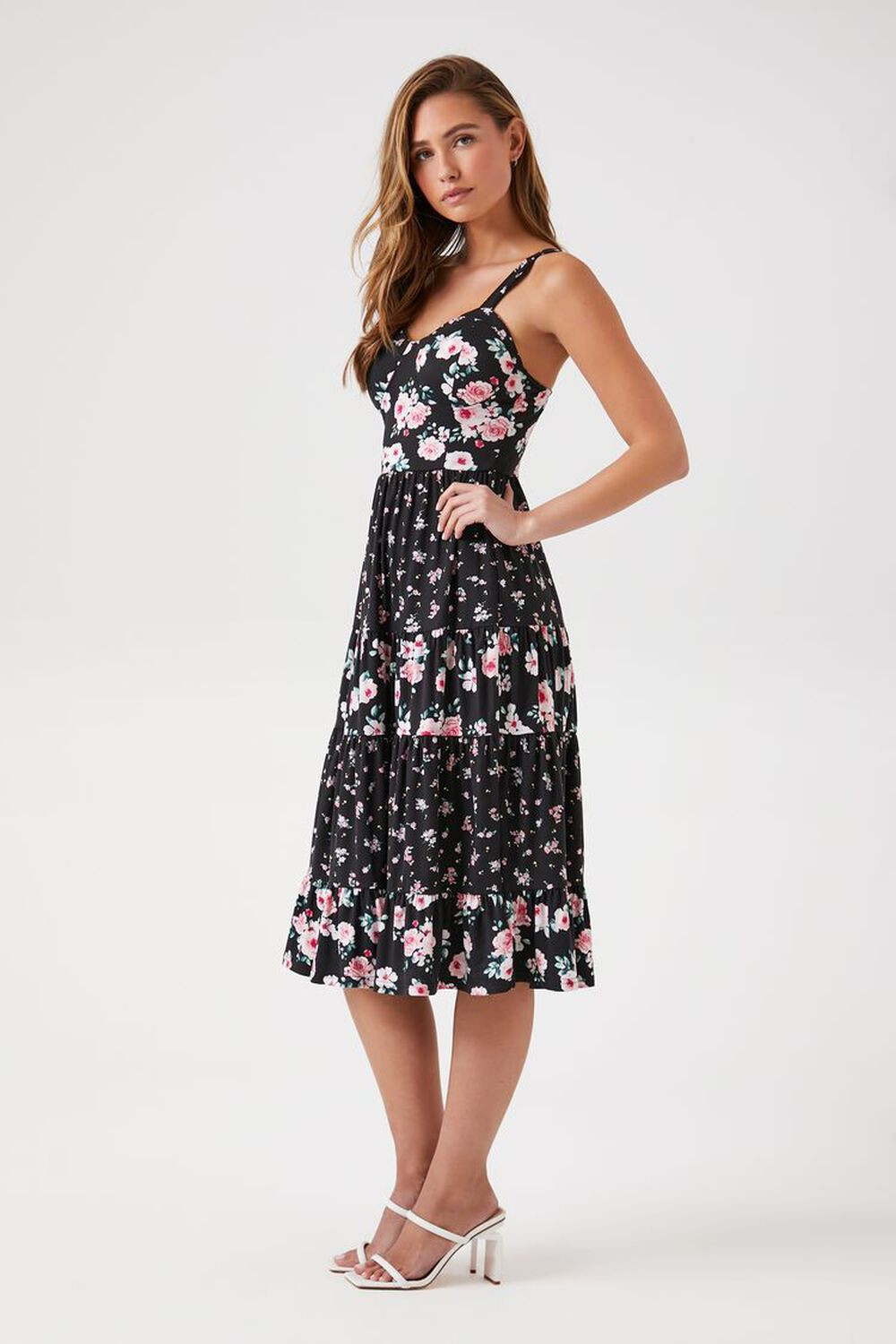Sweetheart Floral Print Midi Dress | Forever 21 (US)