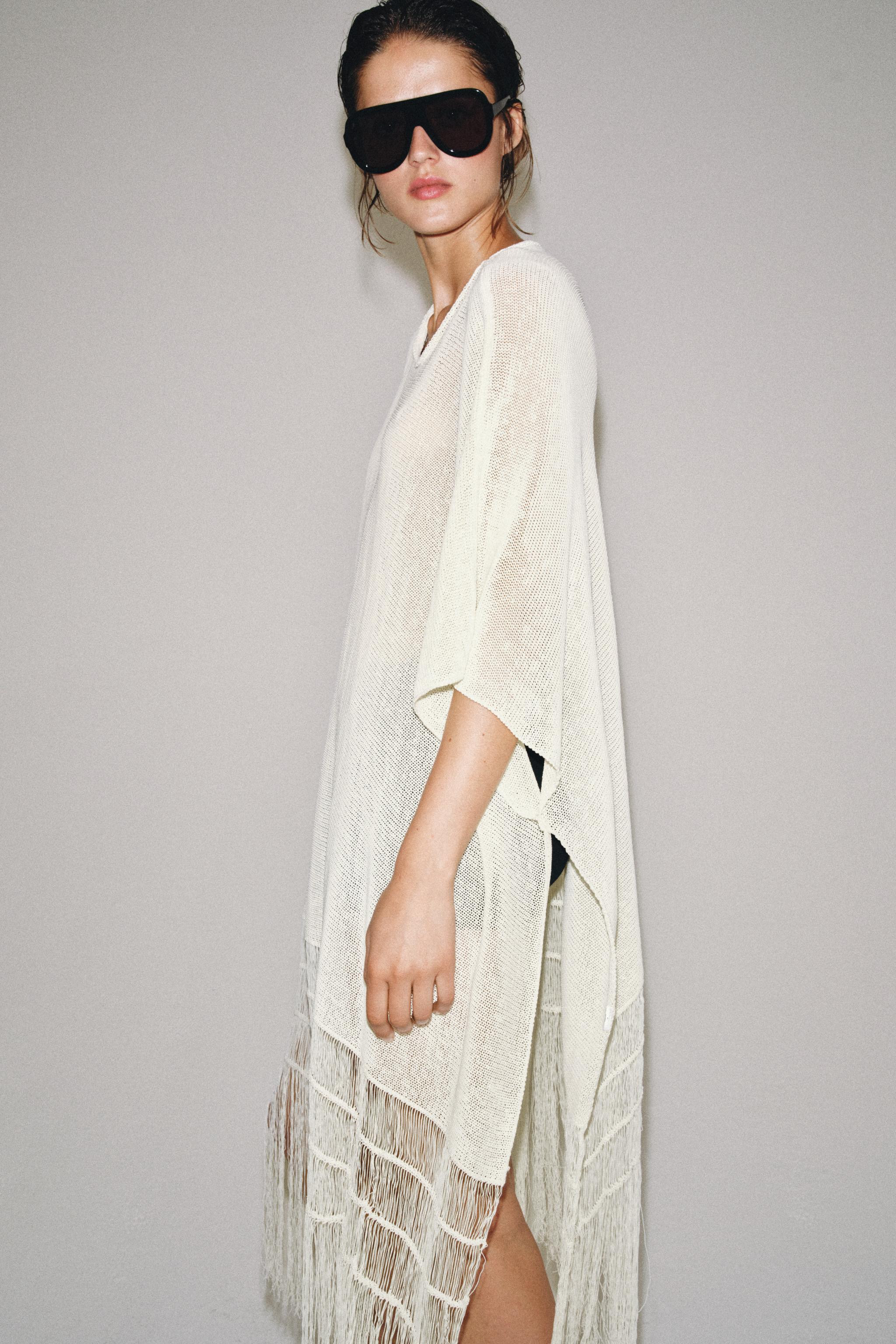 FRINGED KNIT TUNIC | Zara US