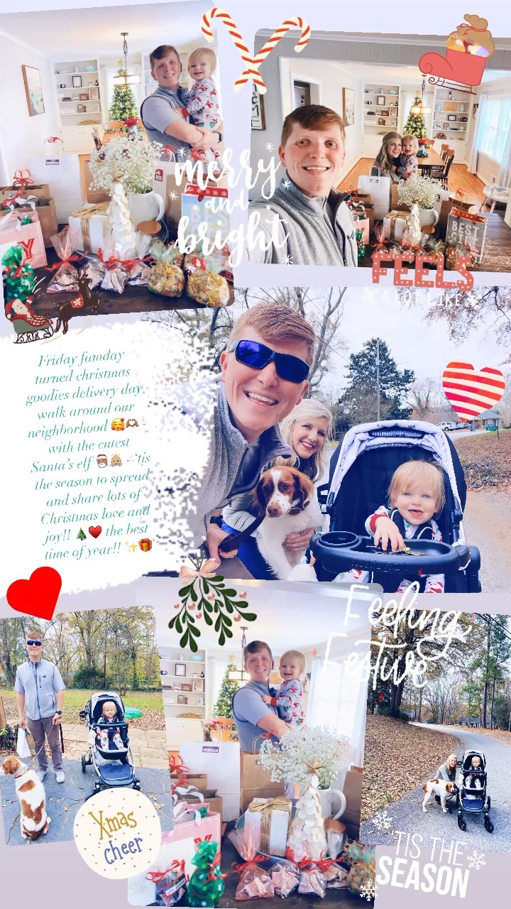 Friday famday turned christmas goodies delivery day walk around our neighborhood 🥰🫶🏽 - with the cutest Santa’s elf 🎅🏽👼🏼 - ‘tis the season to spread and share lots of Christmas love and joy!! 🎄♥️ the best time of year!! ✨🎁

#LTKHoliday #LTKfamily #LTKSeasonal