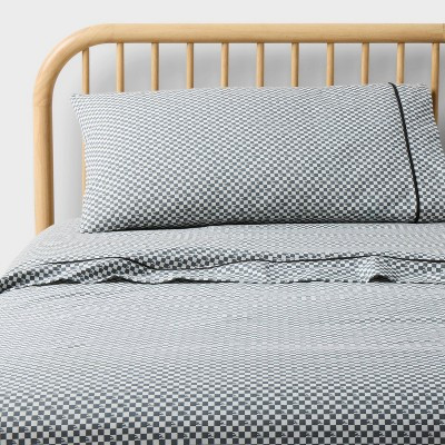 Full Hot Wheels Retro Checkered Flame Kids' Cotton Sheet Set Gray - Hot Wheels by Pillowfort™ | Target