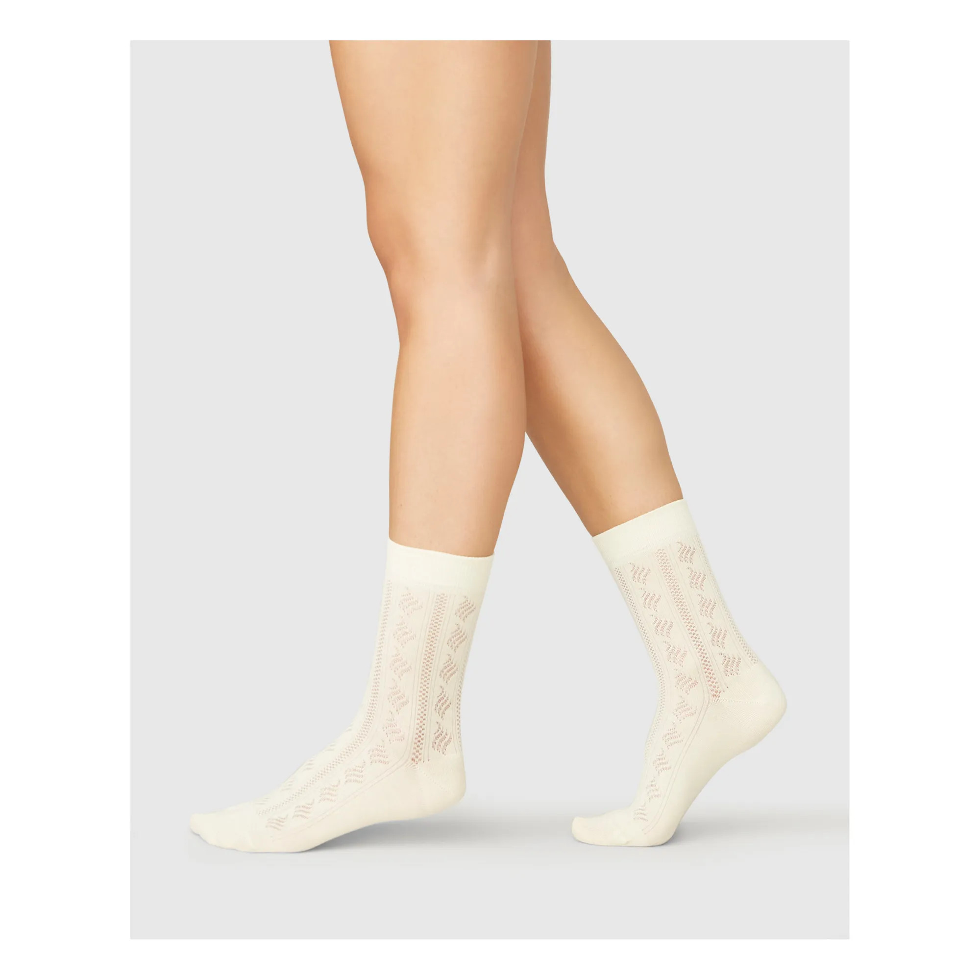 Alva Kumiko Organic Cotton Socks | Ivory | Smallable