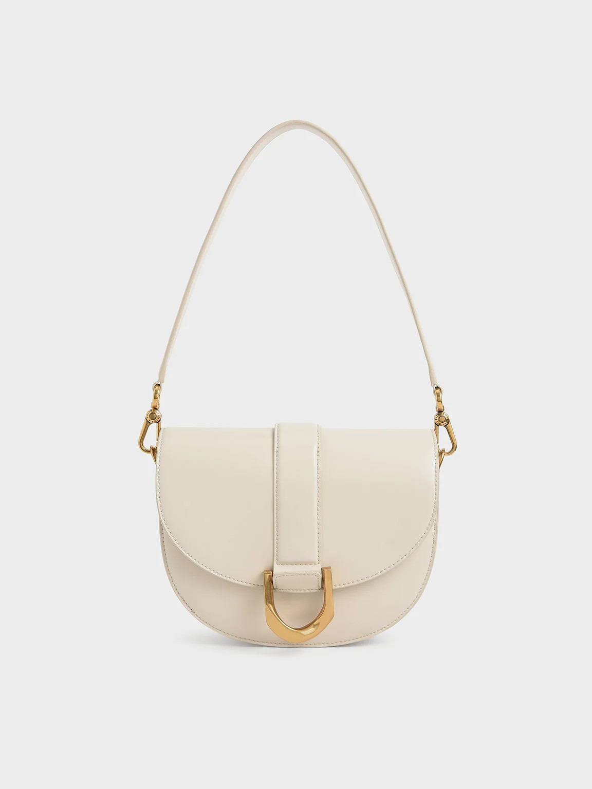 Cream Gabine Saddle Bag | CHARLES & KEITH | Charles & Keith US