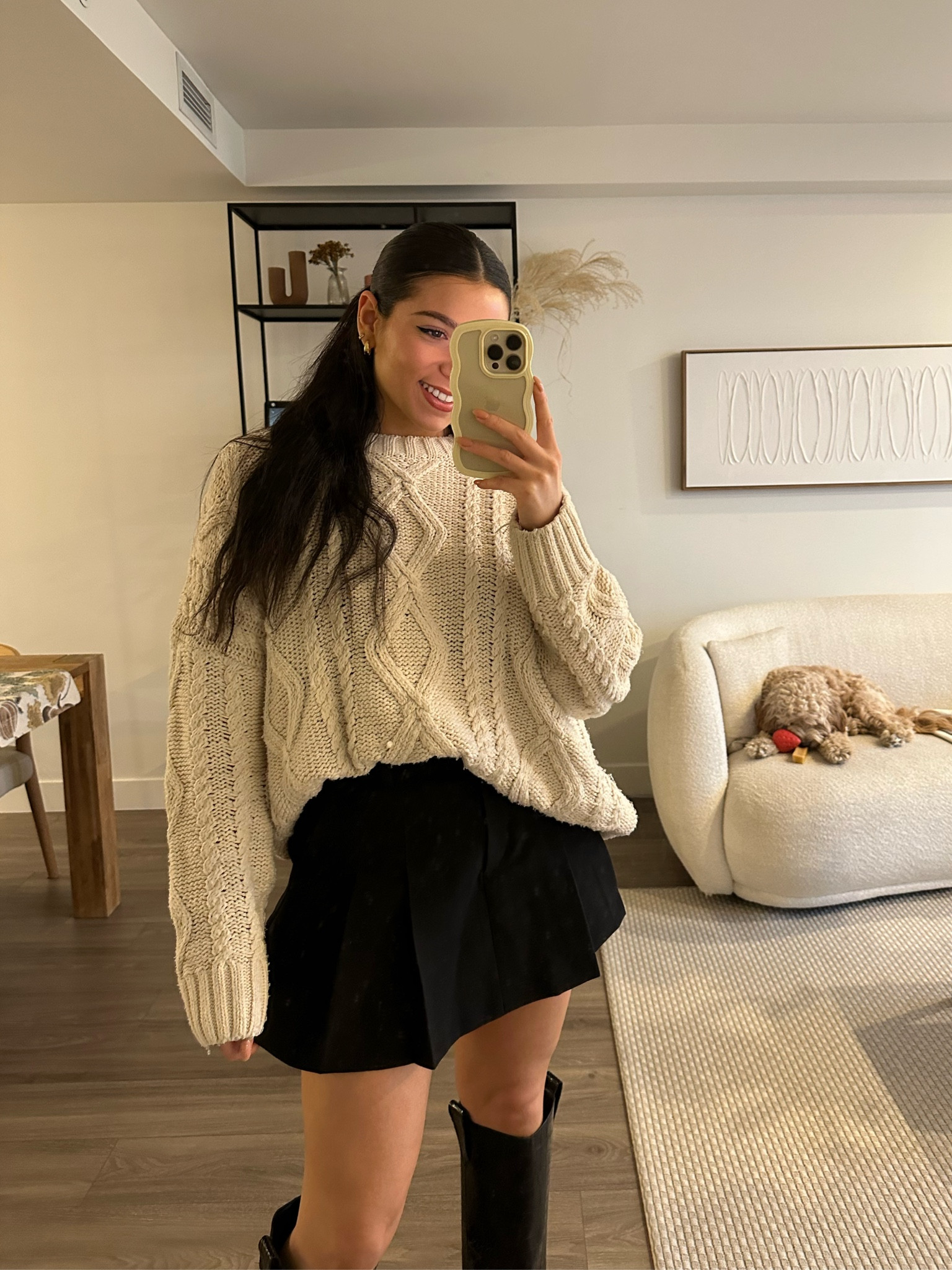 Sweater: princess Polly
Skirt: dynamite 
Boots: princess Polly