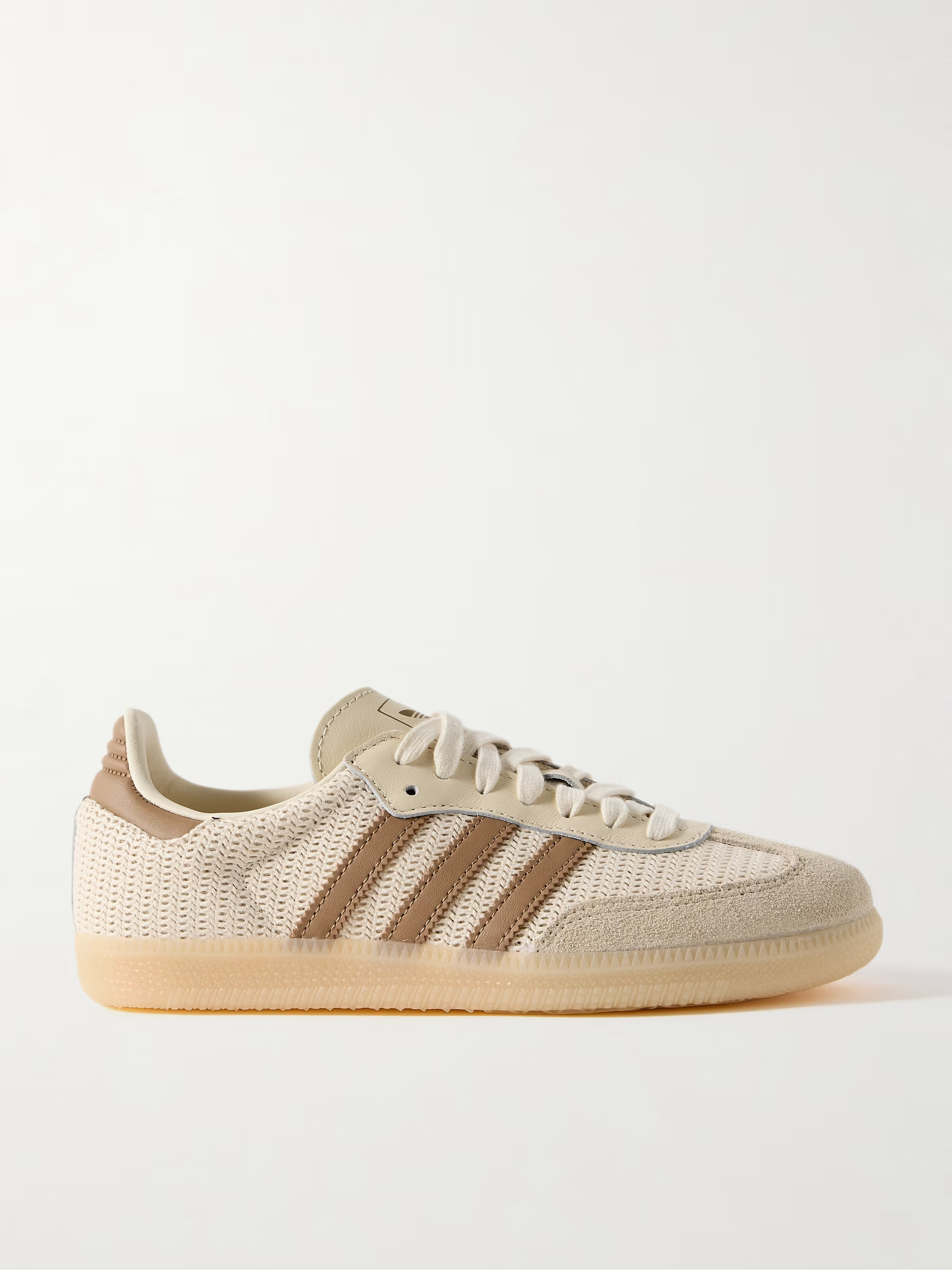 Samba OG leather and suede-trimmed crochet sneakers | NET-A-PORTER (US)