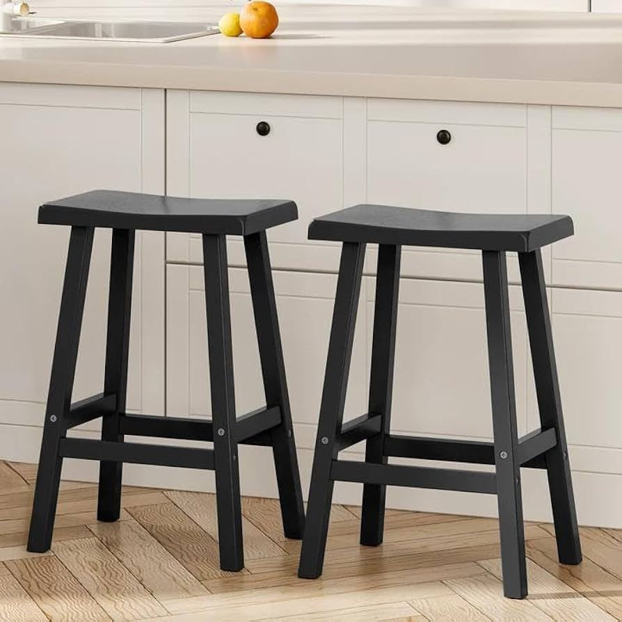 KAMABOKO Counter Height Bar Stools Set, Modern Resin Bar Stools, Height Island Stools Set with Fo... | Amazon (US)
