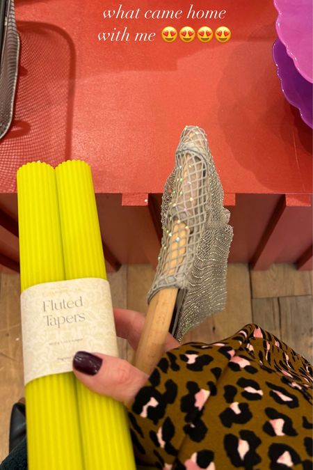A quick little Anthro haul 

- citron color candle sticks $30/4
- mesh sparkly top 50% off 
- leopard pants 50% off 

#LTKfindsunder50 #LTKstyletip #LTKsalealert