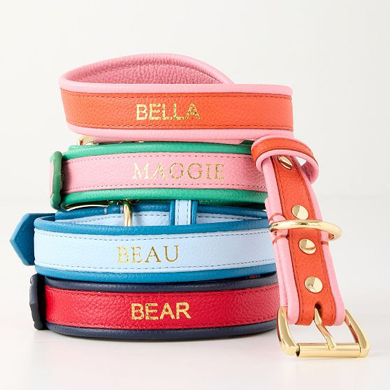 Two-Color Leather Dog Collar | Mark and Graham
