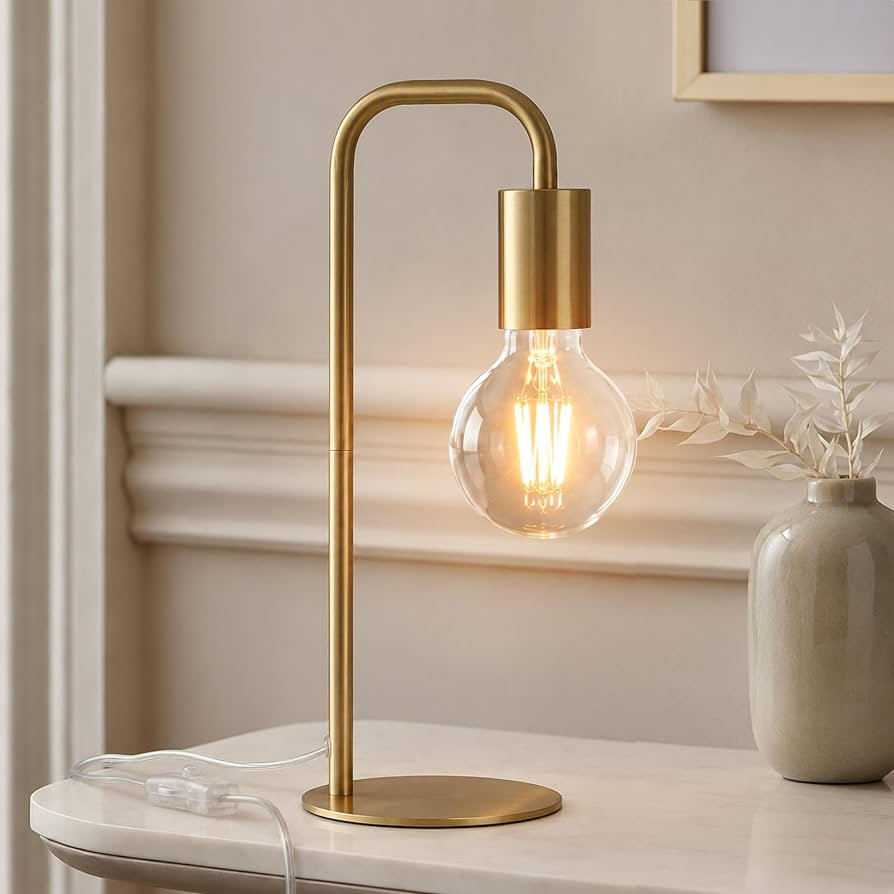 Industrial Modern Bronze Table Lamp 13.5", for Desk or Bedside | Amazon (US)