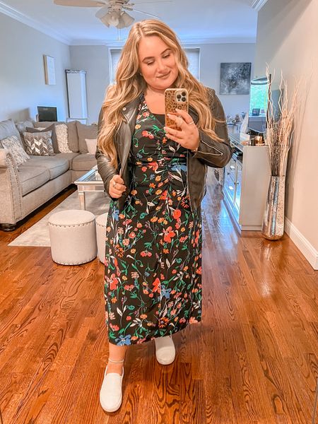 "Florals? For spring? Groundbreaking." 🌸🌷

If you know me, you know this is one of my favorite movie quotes! 😂 So, I simply could not pass up the opportunity to feature my new favorite @targetstyle dress! It doesn't do much on the model or on the hanger but when I saw it in store, something made me want to try it on! I styled it to be a bit more #newyorkerfashion with a black leather jacket & white sneakers. What do you think?! Let me know below 👇🏼

#LTKstyletip #LTKworkwear #LTKcurves
