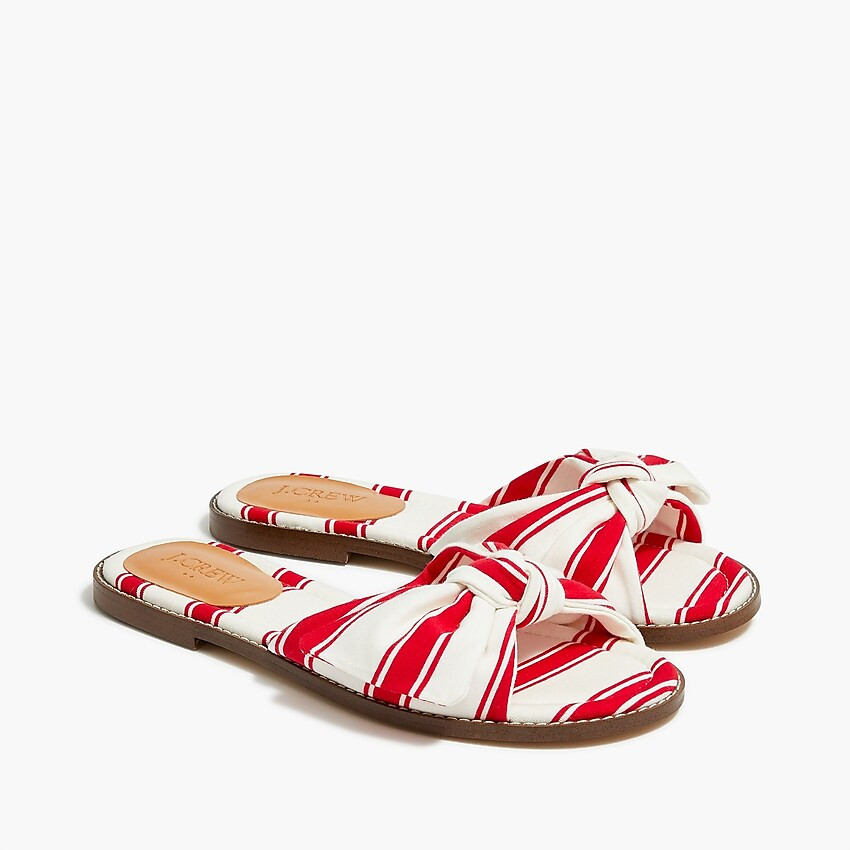 Printed knot slide sandals | J.Crew Factory