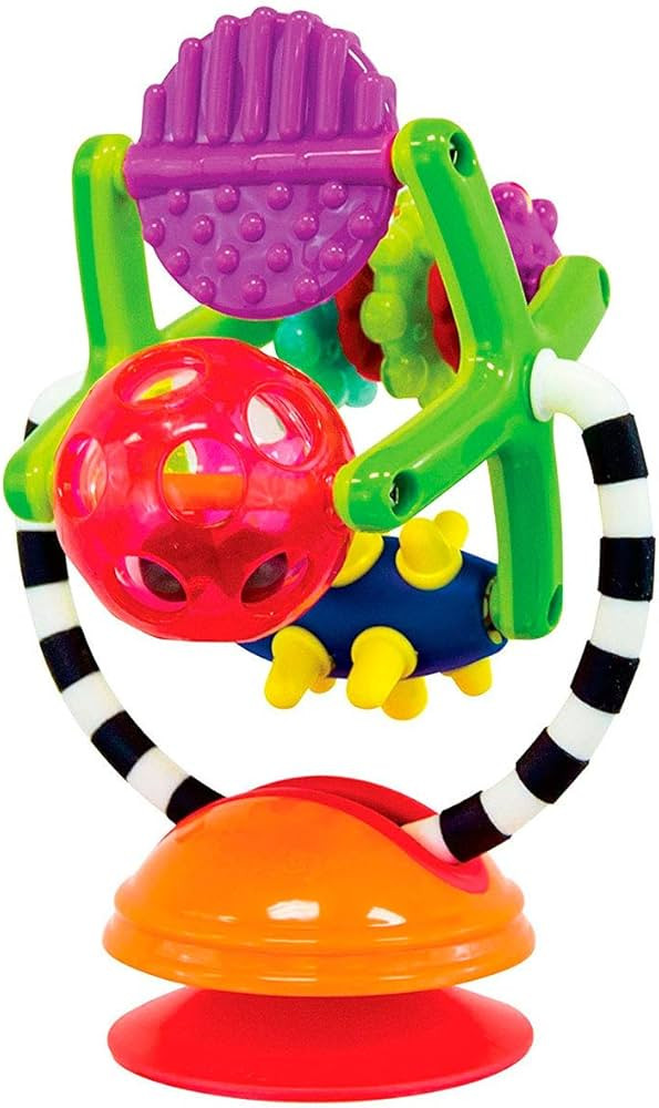 Sassy Teethe & Twirl Sensation Station 2-in-1 Suction Cup High Chair Toy, Developmental Tray Toy ... | Amazon (US)