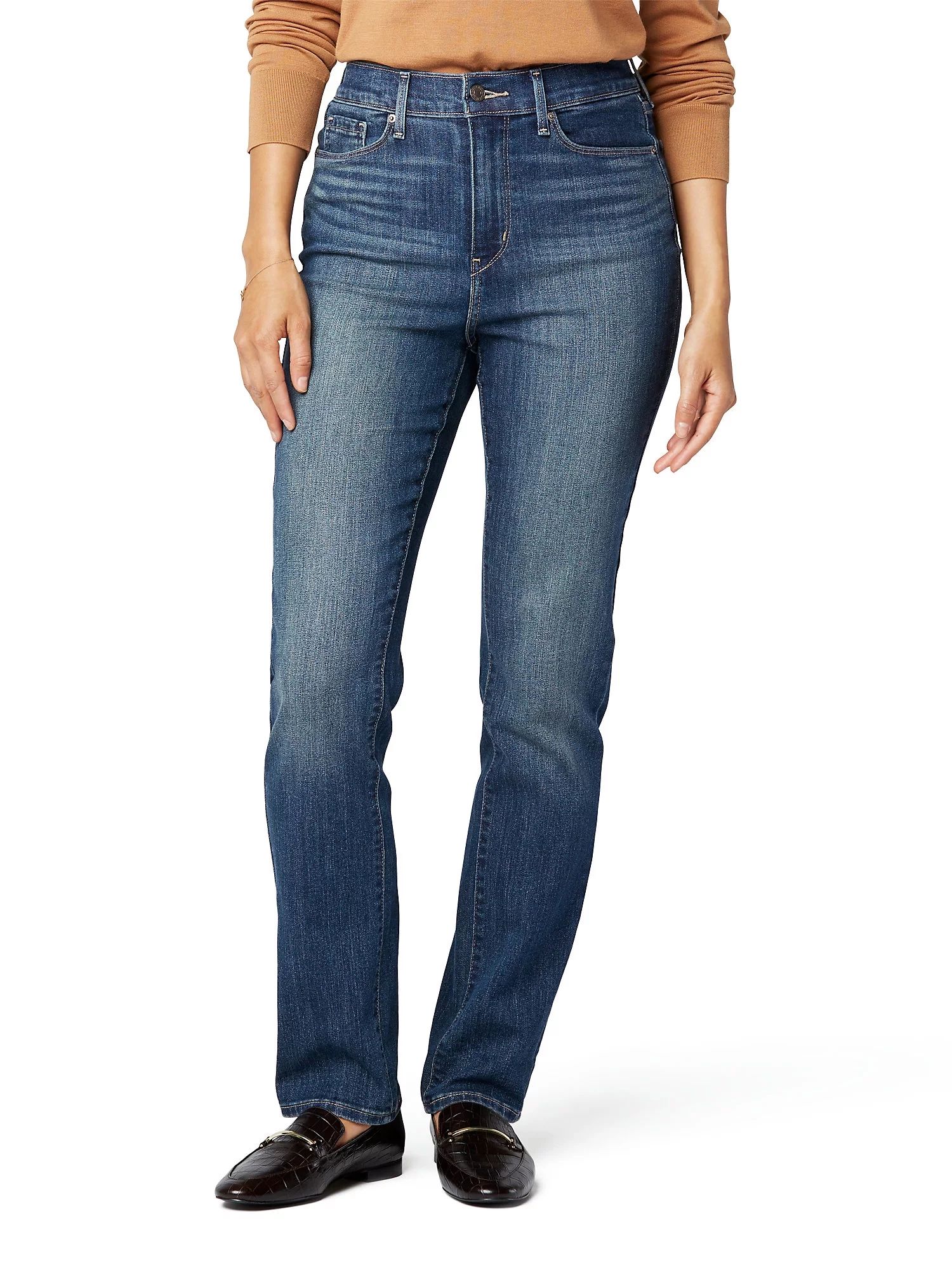Signature by Levi Strauss & Co. Women's and Women's Plus High Rise Straight Jean | Walmart (US)