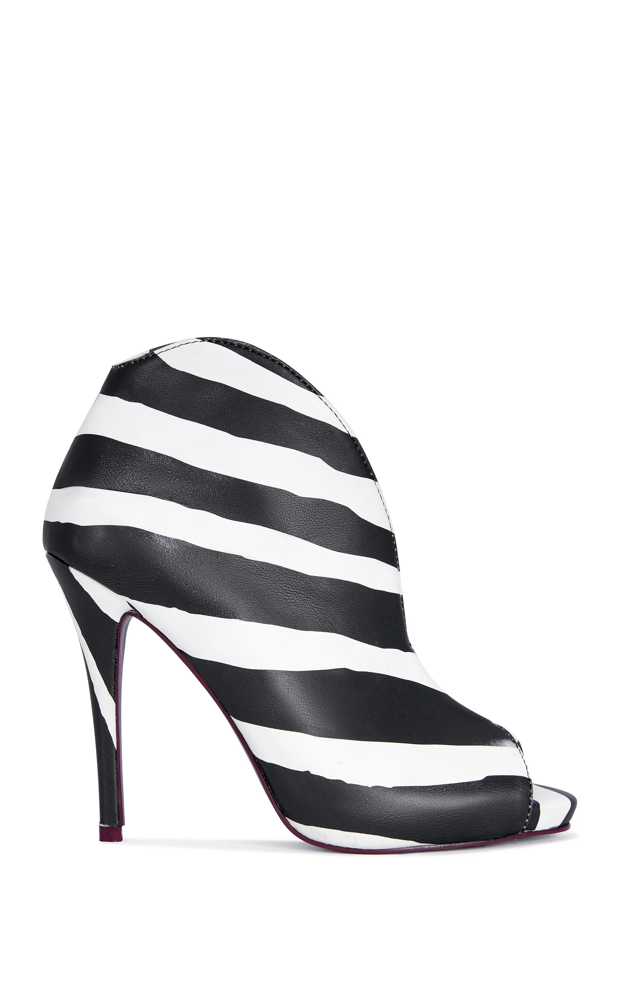 MARISOL-ZEBRA STILETTO BOOTIE | Azalea Wang