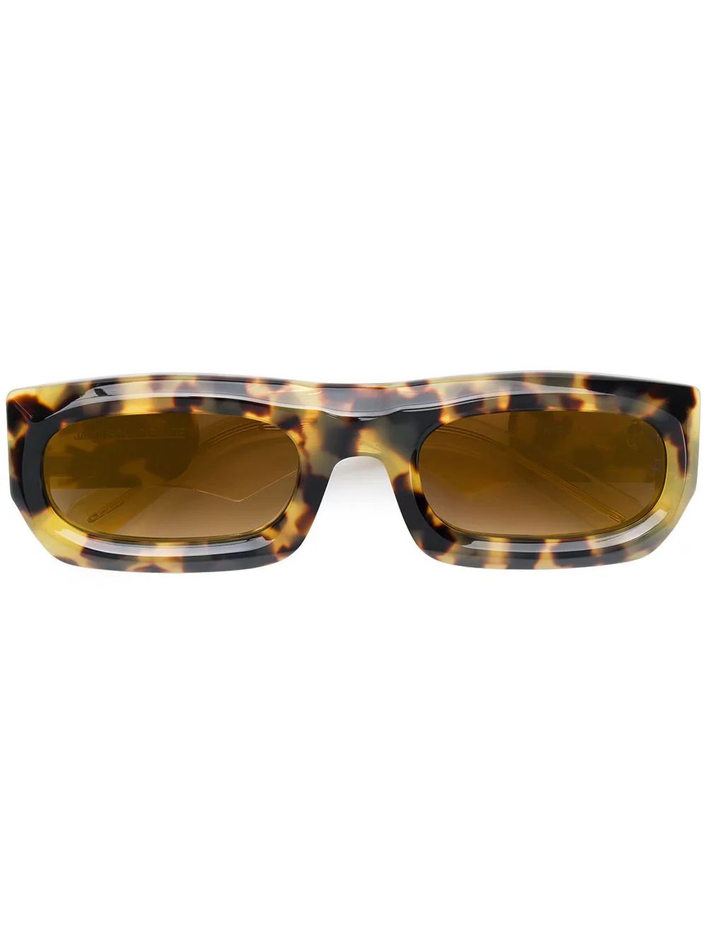 Jacques Marie Mage Christa rectangular sunglasses - Brown | FarFetch Global