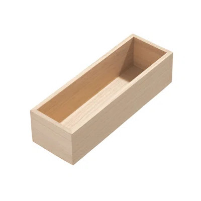 iDesign Renewable Wood Collection in Paulownia Wood Drawer Organizer Bin, 3.3" x 10" x 2.5 | AllModern